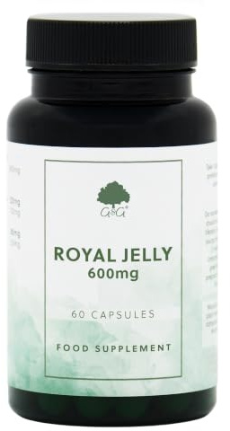 Royal Jelly Capsules 600mg - (3:1) High Concentrate - from Honey Bees - Non-GMO, Made in The UK - G&G Vitamins