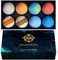Galacticspa Planet Themed Bath Bombs / 8 x 60g Handmade Luxury Bubble Bath Fizzer Set/Non-Staining, Vegan, Cruelty-Free/Spa Gift for Men, Women and Kids
