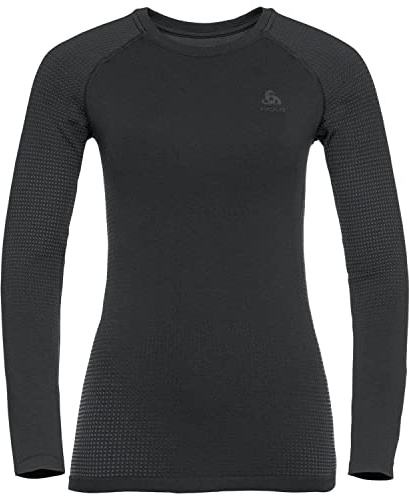 Odlo Women Functional Underwear Long Sleeve Shirt PERFORMANCE WARM ECO, black - new odlo graphite grey, S