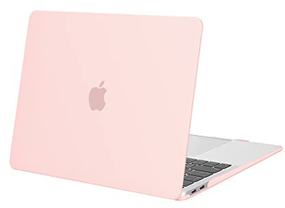 MOSISO Hülle Kompatibel mit MacBook Air 13 Zoll 2021 2020 2019 2018 A2337 M1 A2179 A1932 Retina Display mit Touch ID, Schützend Plastik Hartschale Schutzhülle Cover, Kreide Rosa