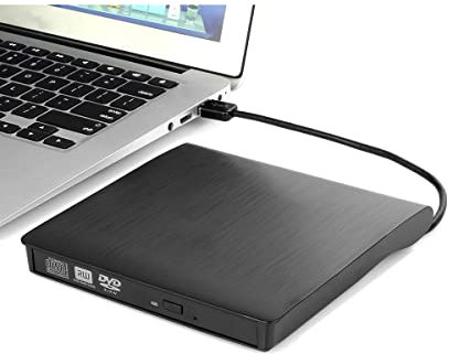 intendvision Extern USB 3.0 DVD-DVD-spelare kompatibel med DVD-R DVD-RW DVD+R DVD+RW DVD-ROM supersnabb dataöverföring svart för bärbar dator Windows 11/10/8/7