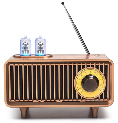 COLSUR Retro Bluetooth Speaker, Vintage Radio, bass, Bluetooth 5.1 Wireless Connection, Suitable for Home Office, Outdoor Party, Portable Speaker, Suitable for iPhone, Android Speaker
