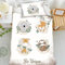 DASIAUTOEM Kinderbettwäsche 100x135cm Kinder Baby Bettwäsche Set für Mädchen und Jungen, 100% Polyester Mikrofaser, Babybettwäsche mit Tiermotiv und Integriertem Reißverschluss, Kissenbezug 60x40cm