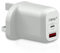 CORE+ | USB A Fast Charging 3 Pin Dual Plug Adapter 20W PD | Smartphone Charger Plug | Charge Two Devices | Dual Port & Micro USB Type C