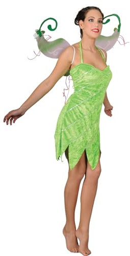 chiber - Erwachsene Fee Tinkerbell Flügel Kostüm Grün - Einheitsgröße (S/M/L)