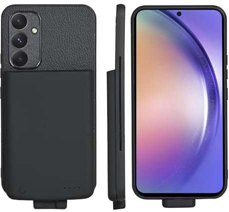 Fraternize Schutzhülle für Samsung Galaxy A54, 5000 mAh, Slim Powerbank, tragbar, Extended Battery Charger Case A54, Schutzhülle für Handy-Ladegerät