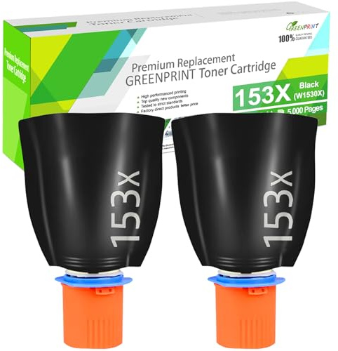2 Packungen 153X W1530X (153A W1530A) Kompatibel Toner-Nachlade-Kits Tonerkartuschen Hohe Ausbeute 5000 Pagine Schwarz per H P Laserjet Tank Drucker 2504 2504dw 1504 1504w 2606dw 1604w 2604dw 2604sdw
