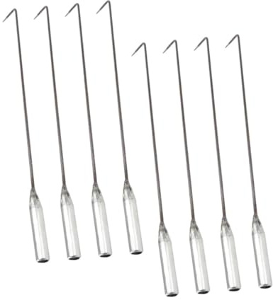CONGARTENO 8pcs Fire Cleaning Hooks for BBQ Ash Removal Long Handle Design Ash Tools for Fire Pit and Fireplace Use