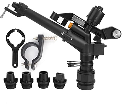 Gräsmatta sprinkler, 1,5 till 1 tum DN25 DN40 – Yard – bevattningsinstrument justerbar 360 graders roterande gungarmsprinkler för stor jordbruksbevattning