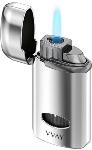 Jet Flame metal Lighter, Windproof Torch Lighter Butane Gas Refillable, Gift For Men and Women - Sold Without Gas