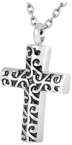 Collier avec pendentif en forme de croix - Pour animal domestique - Urne funéraire