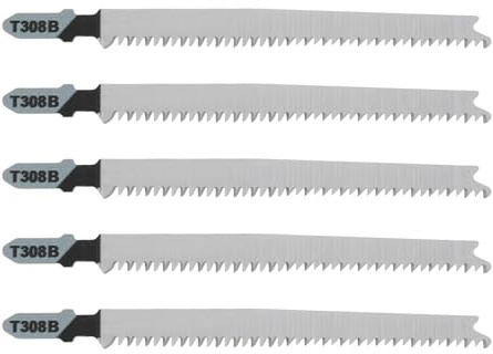 OTOTEC 5 st T308B trä 2-sidigt rent sticksågblad 116 x 10 mm 2608900559 kompatibel med Bosch Expert