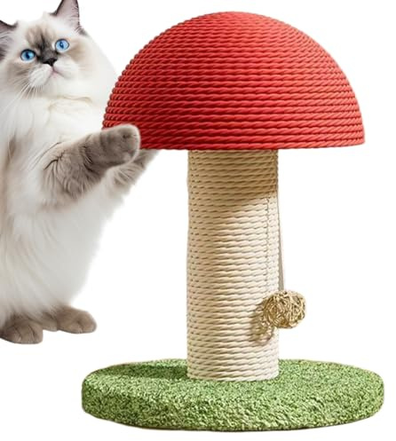 Albero Per Gatto Per Gatto - Grande Albero Gratta E Raschiare, Torre In Sisal A Forma Di Fungo, Paletti Da Gratta Per Gatti Per Esercizio Di Gattino, Stimolazione Mentale, Esercizio Fisica, Sollievo