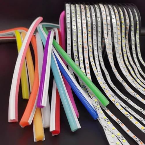 Separated Neon Flex Gen2 LED Flex Light Strip, 32ft 6mm/ 0.25 Bendable Silicone Diffuser Cover with, for Custom LED Neon Style Signs (Cool White)