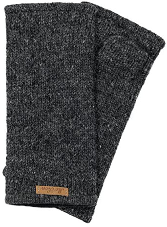 McRon Damen Gestrickte Pulswärmer Reka Anthrazit 95