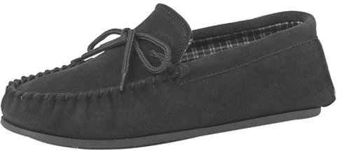 Mens Real Suede Leather Moccasins with Hard Wearing PVC Sole