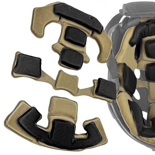 HANSTRONG GEAR Universal Tactical Airsoft Outdoor Combat Internal Replacement Memory Foam Pad Padding Inserts Protective Mat Kits Set Accessories Compatible for Fast/Mich/ACH/USMC/PASGT/EX Helmet