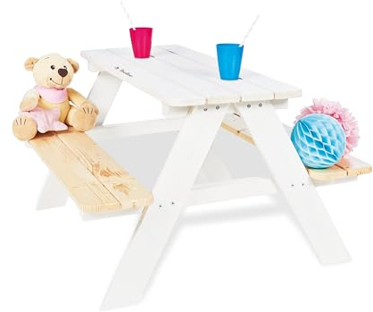 Pinolino Grupo de Asientos Infantiles 'Nicki para 4', Blanco, 90 x 79 x 50 cm