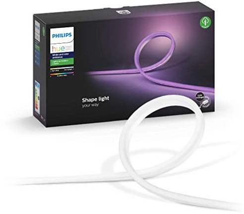 Philips Hue Smart Outdoor Lightstrip White and Colour Ambiance [5m] Waterproof Base Kit (Works with Alexa, Google Assistant and Apple HomeKit), 929001818604