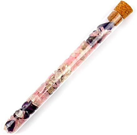 Aqua Lapis® Edelsteinstab Wellness Mix Goldenes Dreieck Amethyst Rosenquarz Bergkristall M - 160x16mm Edelsteinwasserstäbe | 100% Natur Wassersteine zur Wasseraufbereitung | Energiearbeit