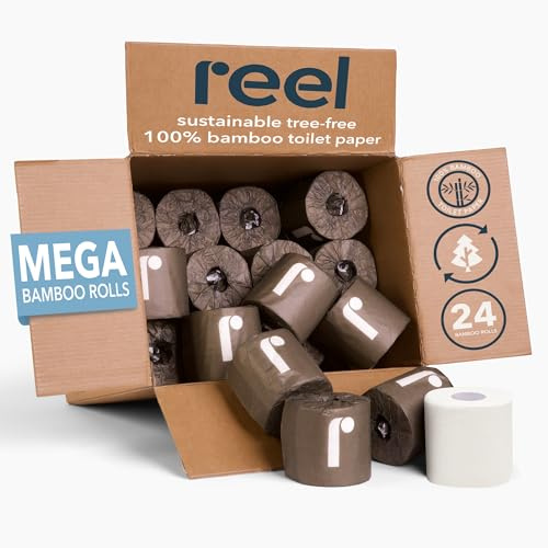 Reel, Tree-Free, 100% Bamboo Toilet Paper (Box of 24 Rolls)