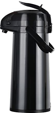 Fontaine Isotherme À Double Paroi Airpot 2.2L，Carafe À Café En Acier Inoxydable，Pichet À Pompe Thermique Qui Maintient Les Liquides Chauds Pendant 24 Heures/Froids Pendant 48 Heures (LE NOIR)