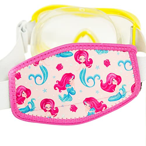 Neopren Kopfbandabdeckung für Tauchbrillen für Kinder, Kinder Neoprenbandab Deckung für Tauchermasken, Neoprenbandab Deckung für Schwimmbrillen für Kinder, Meerjungfrau
