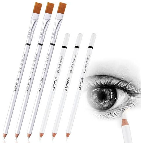 Radierstift mit Bürste Radiergummi Zeichenstift Radierer in Stiftform Radiergummi zum Zeichnen Radierer für Künstler Skizzieren Malerei Zubehör für Skizzen und farbige Illustrationen