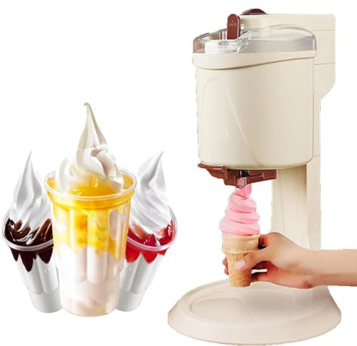 RayGenius Inicio Cocina Bricolaje Mini Heladora AutomáTica De Frutas Soft Serve, MáQuina para Hacer Helados, RáPida Cocina Bricolaje MáQuina para Hacer Helados Soft Serve