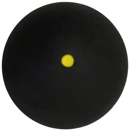 Palline da squash | Palline da racquetball in morbida, singolo giallo | Pallina portatile per racchetta, attrezzatura da squash per un facile controllo della palla, bassa velocità