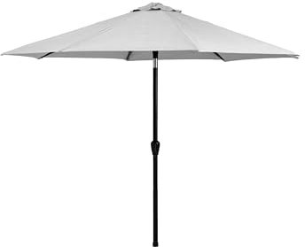 HERSIG - Sombrilla Terraza Exterior - Parasol Jardin Ø300 cm - Parasol Terraza Exterior con Manivela - Sombrilla Jardin Grande - Protección Solar para Jardines y Terrazas - Blanco
