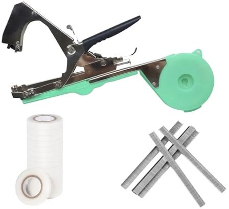 Bindegeräte Gartenpflanzen Bindmaschine gehacktem Gemüse Tapetool Tbener Anlagen Ast Händebindung Bindmaschinen Bänder fach Locher(Tying Machine Set 2)