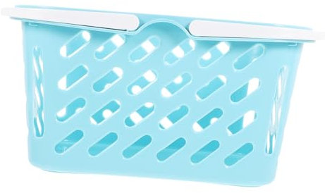 Hohopeti Panier Portable Plastique Léger avec Poignées Rabattables Panier De Rangement Polyvalent pour Salle De Bain Bureau Et Cuisine à Cosmétiques Et Accessoires
