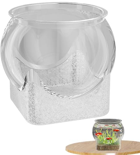 Vaso Bowle Per Pesci | Acquario Trasparente Per Pesci - Centrotavola Contenitore Floreale Per Posto Di Lavoro Casa Soggiorno Bagno Scrivania Dormitorio