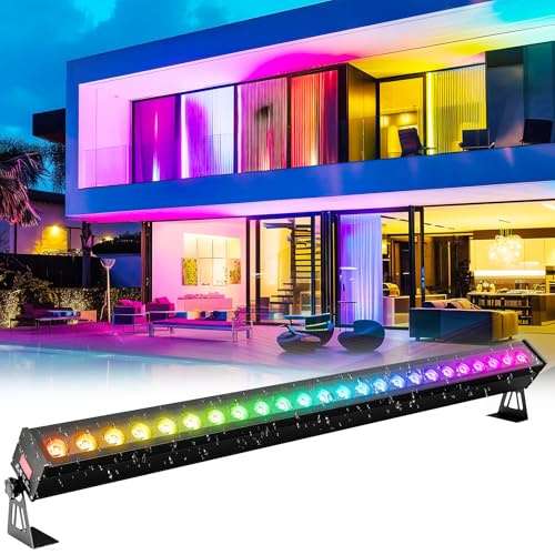 Impermeabile Wallwasher,120W 24 LED (3 in 1) Barra Luminosa,Yespick Luce da Palcoscenico Luci Effetti Luce Stroboscopica,Illuminazione Palco per Feste Bar DJ Discoteca Matrimonio Concerti Festival