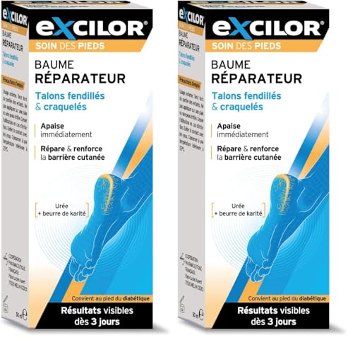 EXCILOR - Baume réparateur - Soin des pieds - 50 ml (Lot de 2)