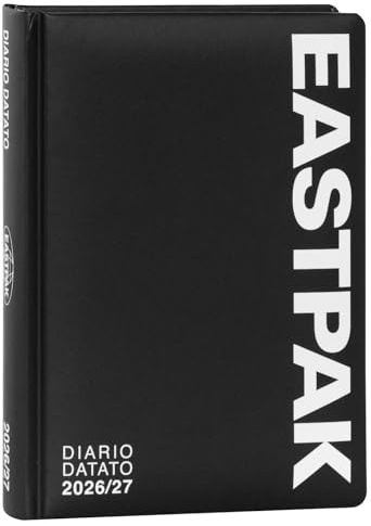EASTPAK - Diario Scuola 2026-2027, Diario Datato 13 Mesi, Ideale per Scuola Media e Superiore, Copertina Imbottita, 352 Pagine Colorate e Stickers, 12 x 16.5 cm
