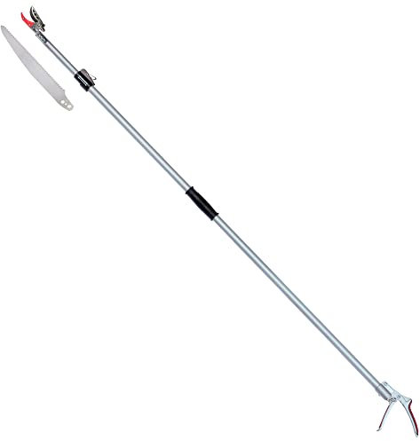 Darlac Telescopic Cut 'n' Hold Snapper – 3m Long Reach Garden Pruner with 16mm Cut Capacity – Razor Sharp Blades Ideal for Fruit Picking, Deadheading and Pruning - SK5 High Carbon Steel Blade