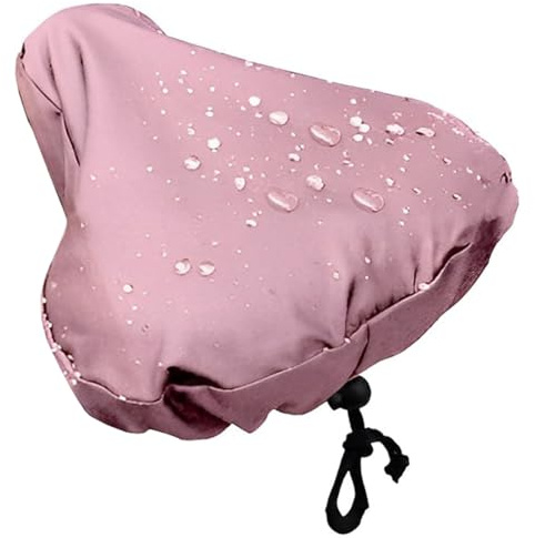 NHQZ Fahrradsattel Regenschutz, Fahrradsattel überzug, Sattelbezug Fahrrad Wasserdicht, Sattelbezug wasserdichte Fahrradsattelabdeckung, Elastische Wasserfeste Fahrradsattel Schutzhülle,Rosa, 1 Stück