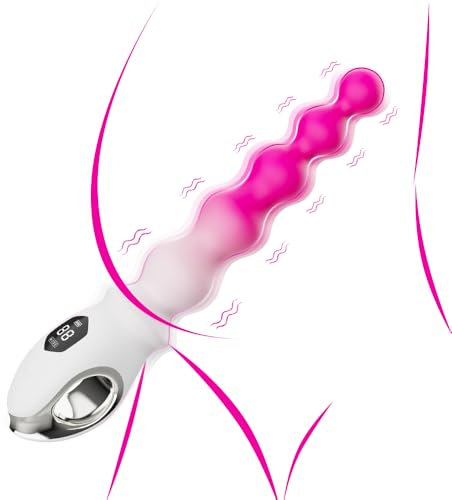 Analvibratoren Anfänger Analplug 5 Anders Größen Analkugeln,Silikon Analkugeln Buttplug mit 10 Vibrationmodi Sexspielzeug Prostate Stimulation Massagegerät für Männer und Frauen Extrem Sex