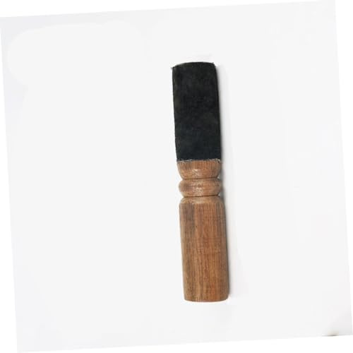 Toyvian Cuenco Tibetano Hecho a Mano Mazo de Madera de Durazno y Gamuza Negra para Meditación y Alivio del Estrés, Adecuado para Cuencos y Gongs