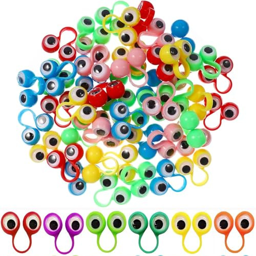 Marionnette à Doigt,30 pièces Jouets de Doigts,Marionnettes à Doigt des Yeux Colorées Jouets pour Halloween Sur le Thème de L'horreur Ou pour Les Fêtes d'enfants, à Offrir en Cadeau (5 couleurs)