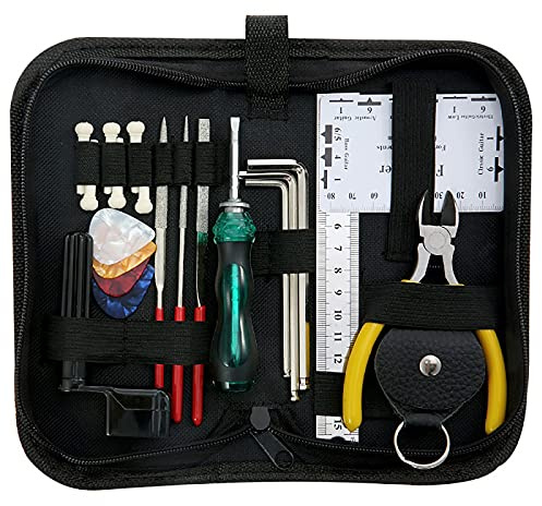 Ukulele gig väska 22-pack gitarrreparationsverktygssats svart