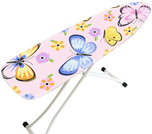 Funda Tabla De Planchar 130X45 Ajustable Mariposa Amarilla Funda Tabla Planchar Ajustable con Acolchado Especial para Un Planchado Más Fácil - Tamaño Universal,con Reflejo térmico