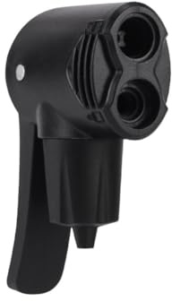 Kivivaka Doppelkopf für Fahrradpumpe Adapter für Presta & Ventile, PVC Schnellwechseldüse für Ersatzzubehör, 7 x 5 x 2 cm, Schwarz, 1 Stück