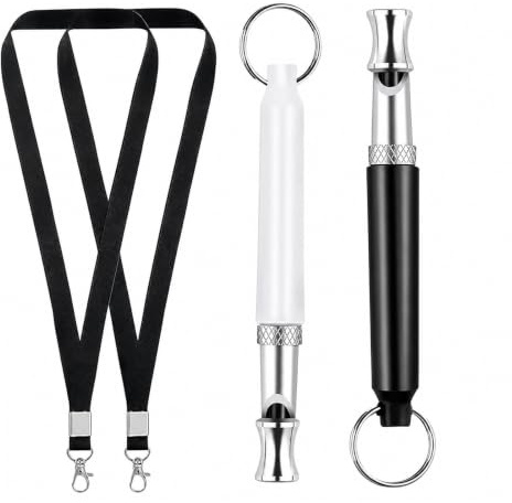 LYMISPIYA 2 Sifflets Ultrason Chien avec Lanière – Anti Aboiement et Dressage de Chien, Sifflet Haute Fréquence pour Rappel, Ultrason et Entraînement Comportemental