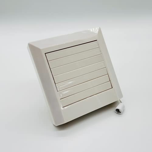 AirTech-UK Bathroom Kitchen Extractor Exhaust Fan 4/100MM Ceiling, Wall or Window mounted Louver Shutter with Pull Cord (9A-10L)