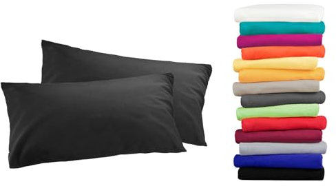 Moon 2er Pack Luxury Linon Kissenbezug 100% Baumwolle-anthrazit-30x50