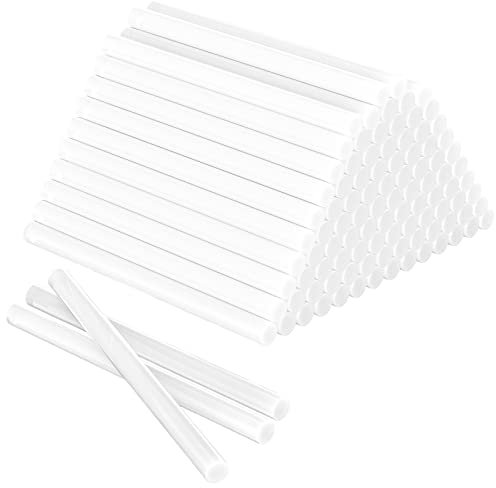Relota 100 pezzi Colla a Caldo 7 x 100 mm, Stick Colla a Caldo Trasparente per Pistola Colla a Caldo, Kit Bastoncini di Colla Asciugatura Rapida per Fai da Te, Riparazione e Fissaggio