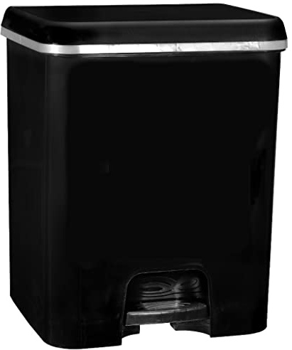 COM-FORT HOUSE | Cubo de Basura Pedal | Capacidad de 52 litros | Cubo Reciclaje con Separación | Color Class Negro | Cubo de Basura Cocina | Cubo DUO| Limpieza Fácil